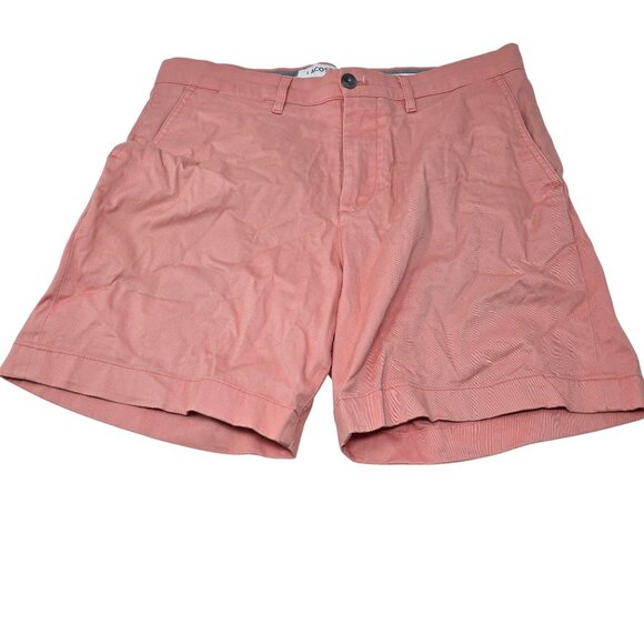 Lacoste Mens Regular Fit Pink Cotton‎ Blend Shorts Size 34 - Picture 2 of 6